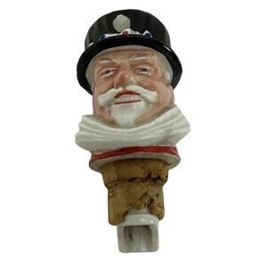 Wade Reglor Scotch Whiskey Bottle Stopper‎ Ceramic Figural Decanter Cork